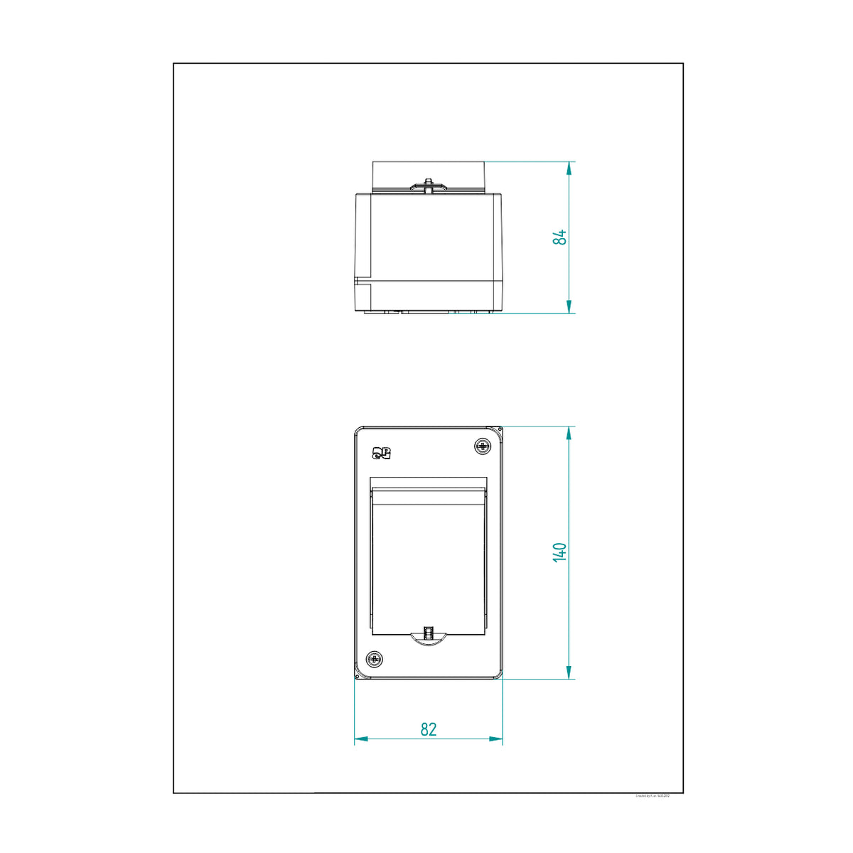 Aufputz / Sicherungskasten / Kleinverteiler / Verteilerkasten / IP 30 / 1-reihig für 3 Module