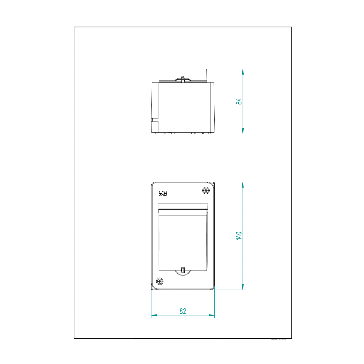 Aufputz / Sicherungskasten / Kleinverteiler / Verteilerkasten / IP 30 / 1-reihig für 3 Module