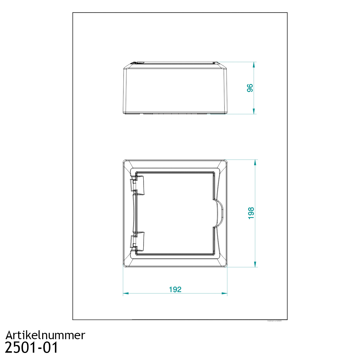 Aufputz / Verteilerkasten / Sicherungskasten / Kleinverteiler / IP40 / mit PE N Klemmen / weiß / Tür getönt / 1-reihig für 6 Module