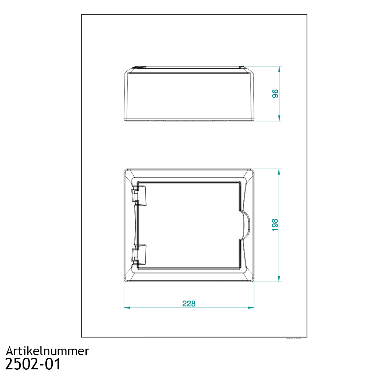 Aufputz / Verteilerkasten / Sicherungskasten / Kleinverteiler / IP40 / mit PE N Klemmen / weiß / Tür getönt / 1-reihig für 8 Module