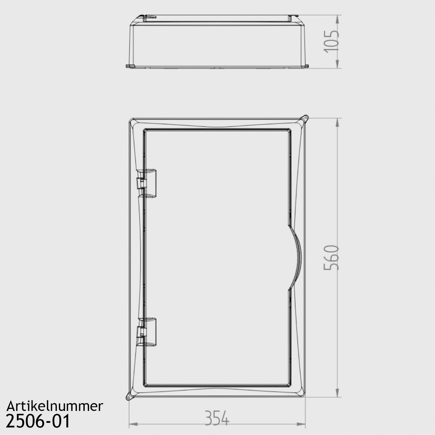 Aufputz / Verteilerkasten / Sicherungskasten / Kleinverteiler / IP40 / mit PE N Klemmen / weiß / Tür getönt / 3-reihig für 36 Module
