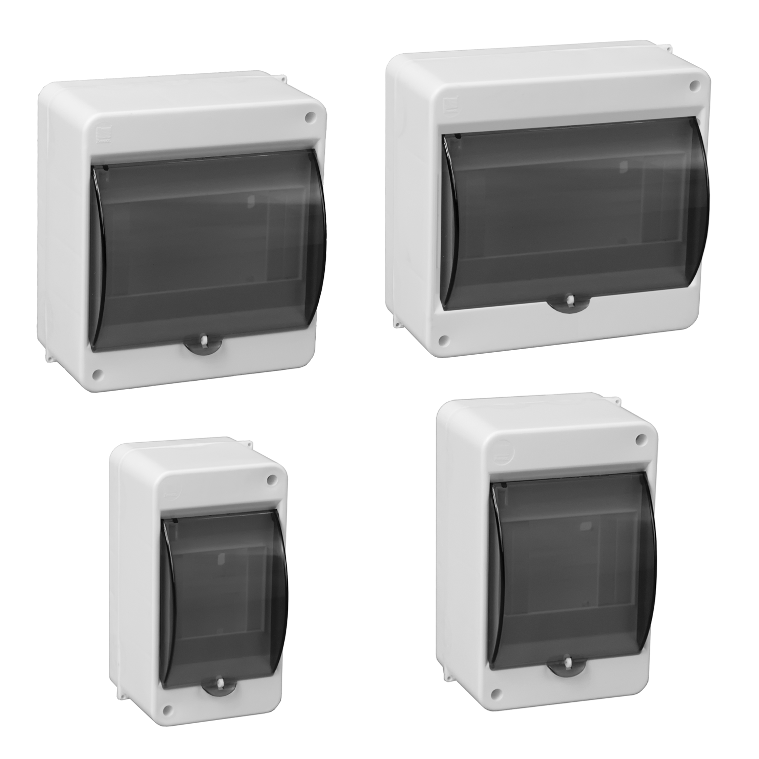 Aufputz Sicherungskasten / Verteilerkasten Kleinverteiler / IP30 / mit PE-/N-Klemmen und Hutschiene