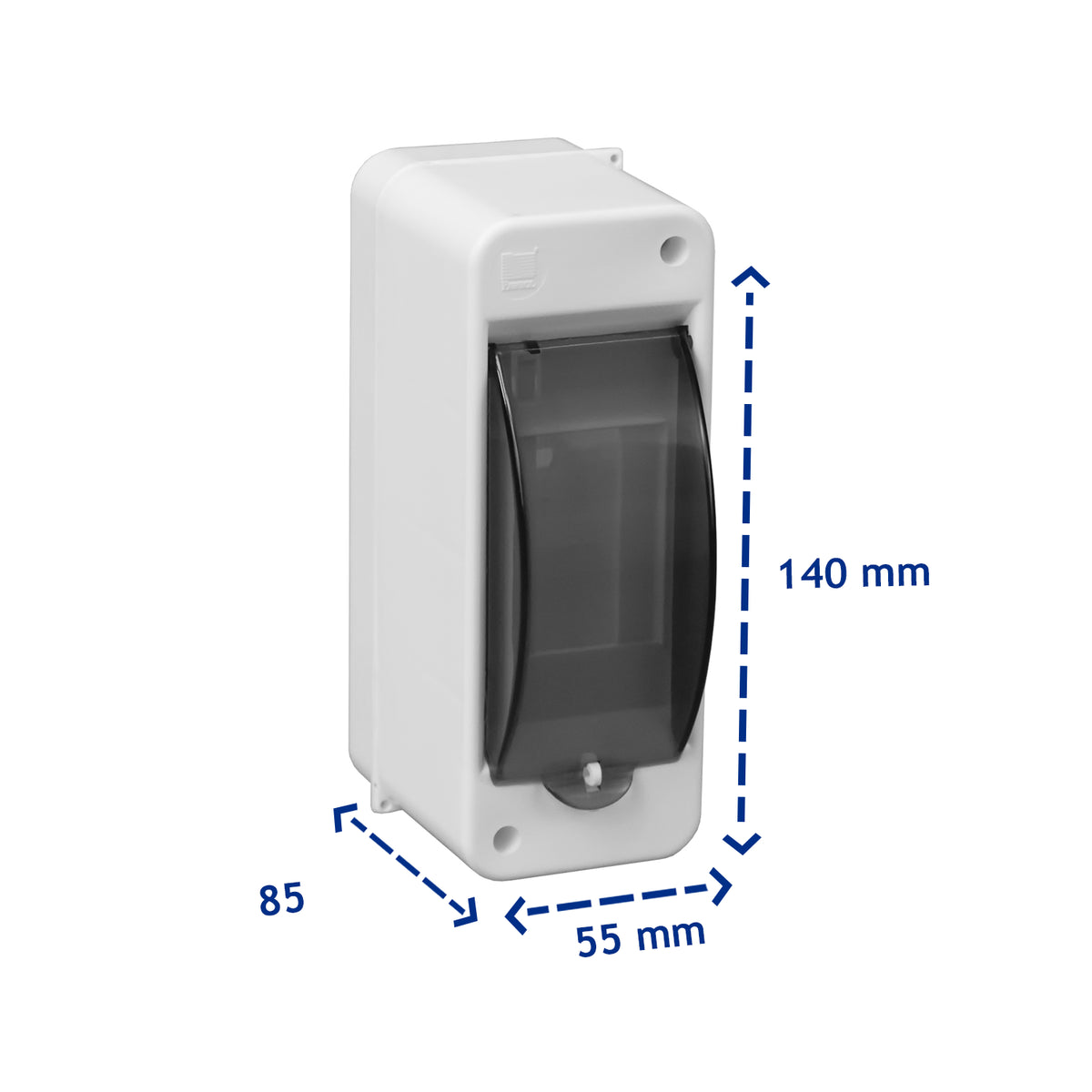 Sicherungskasten Verteilerkasten Kleinverteiler Aufputz IP30 PE N 400V AP 1-reihig für 2 Module