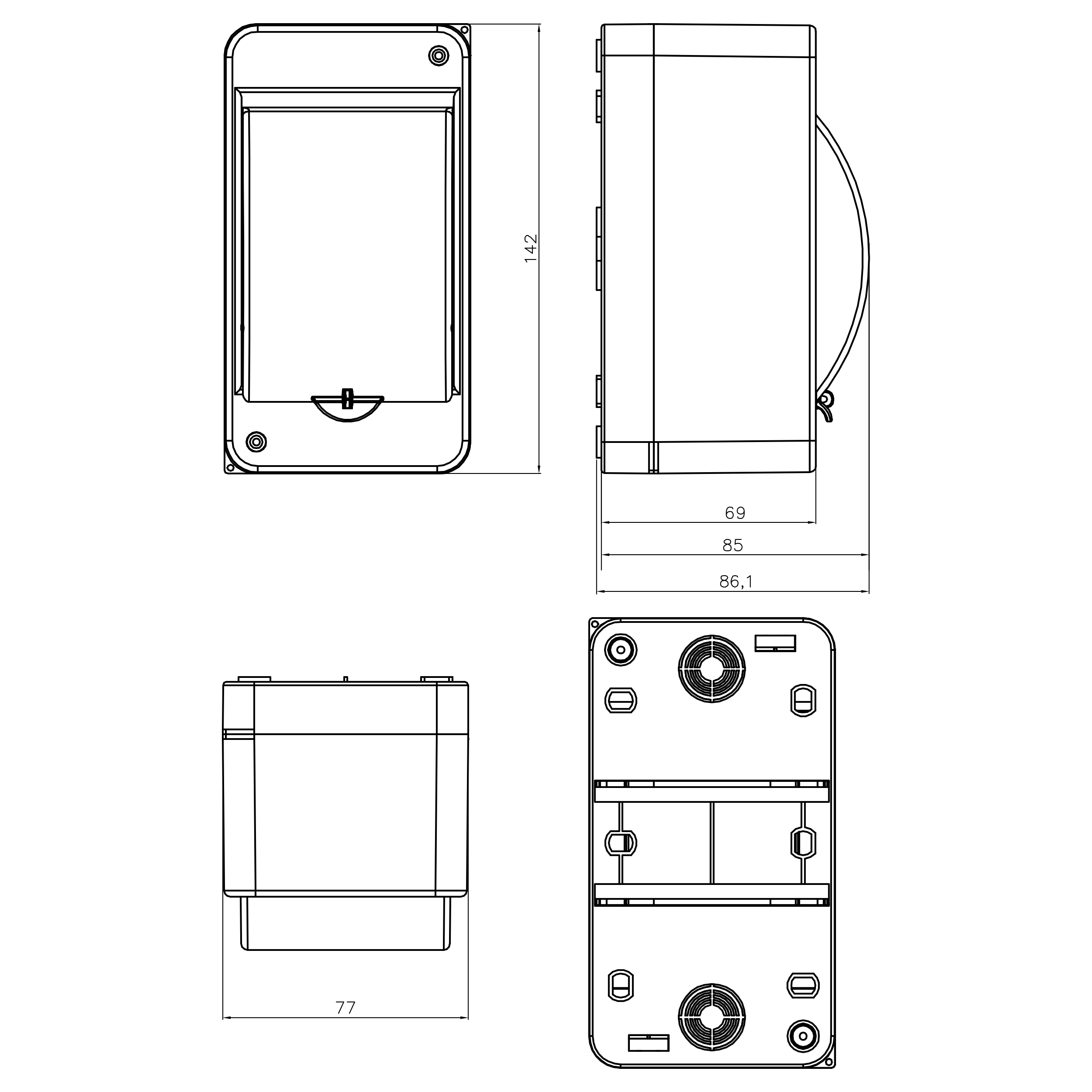 Sicherungskasten Verteilerkasten Kleinverteiler Aufputz IP30 PE N 400V AP 1-reihig für 3 Module