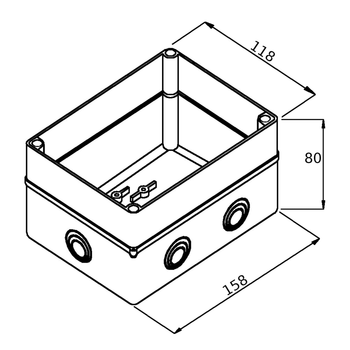 Industriegehäuse / Leergehäuse / Schaltkasten / Verteilerkasten / Abzweigkasten / IP55 / mit oder ohne Hutschiene