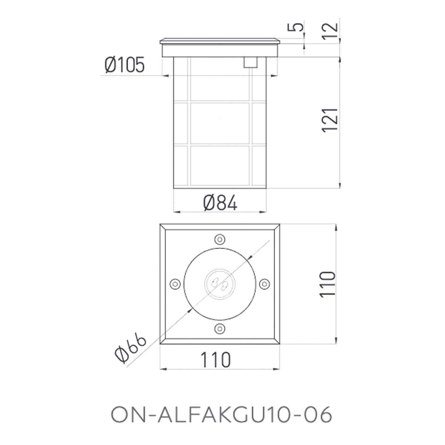 Bodeneinbauleuchte Bodenleuchte Auffahrleuchte IP67 GU10 50W
