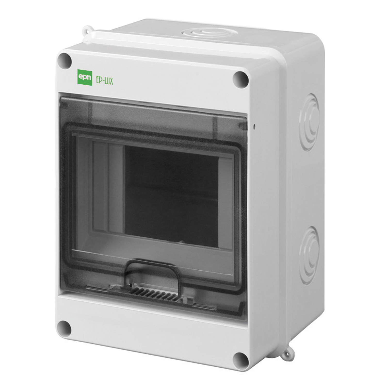 Aufputz / Sicherungskasten / Verteilerkasten / Kleinverteiler / abschließbar / IP 40 / 1-reihig für 5 Module
