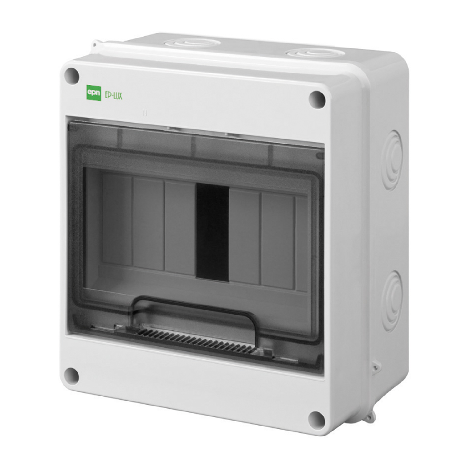 Aufputz / Sicherungskasten / Verteilerkasten / Kleinverteiler / IP55 / IP65 / feuchtraumgeeignet / 1-reihig für 7 Module