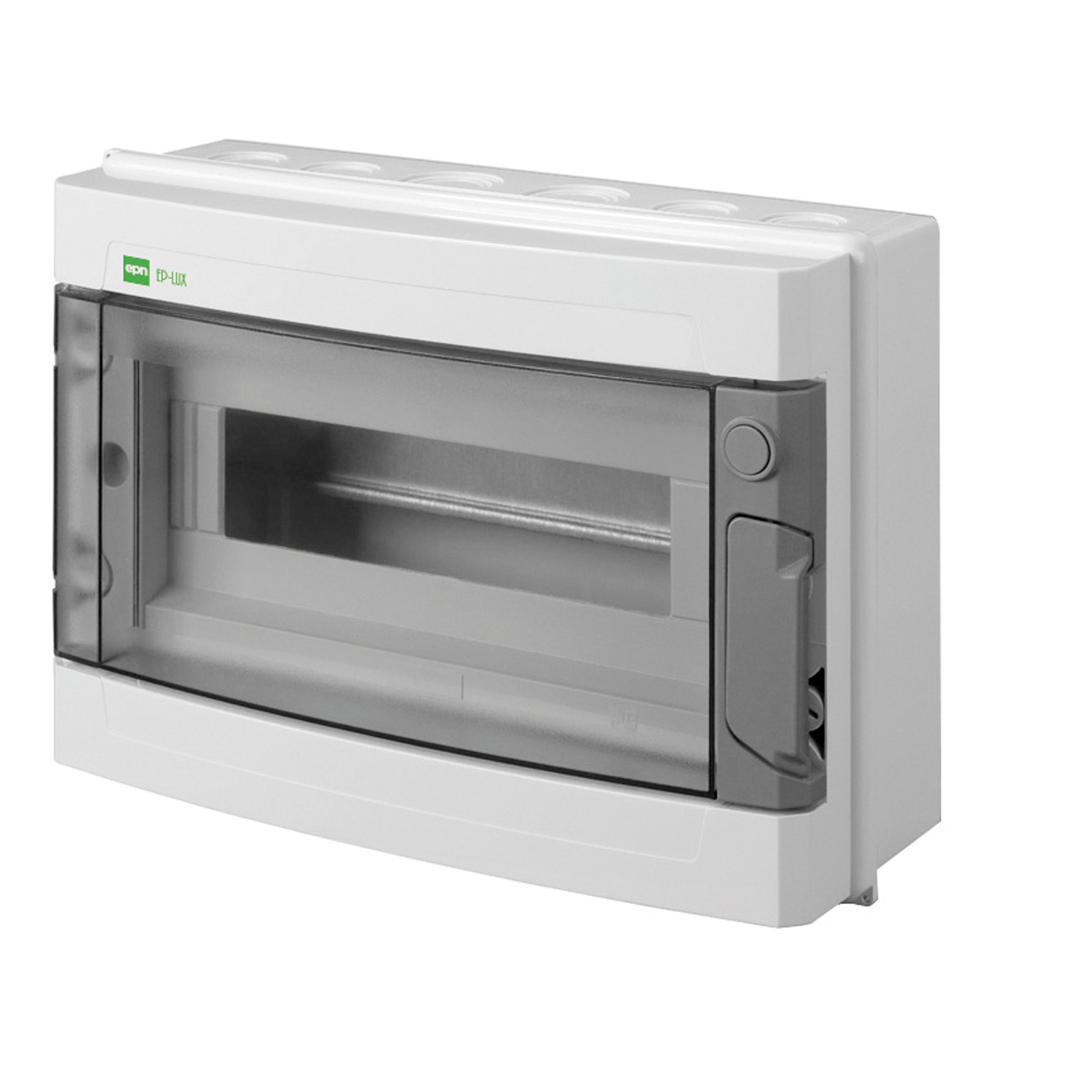 Aufputz / Sicherungskasten / Verteilerkasten / Kleinverteiler / abschließbar / IP 40 / 1-reihig für 10 Module