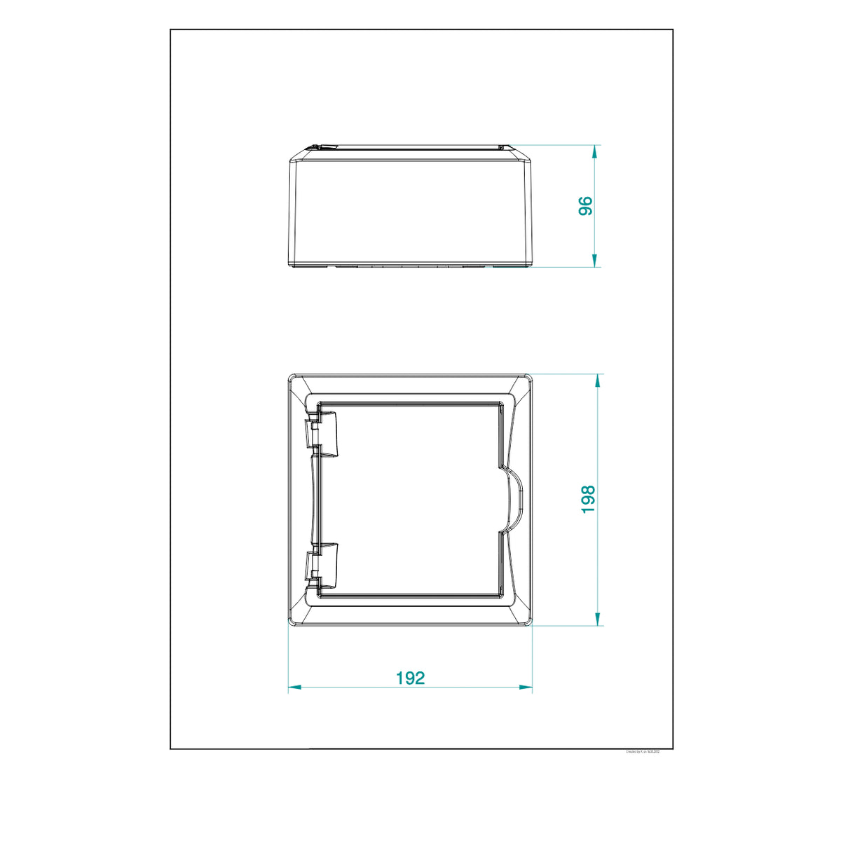 Aufputz / Verteilerkasten / Sicherungskasten / Kleinverteiler / IP40 / mit PE N Klemmen / weiß / Tür getönt / 1-reihig für 6 Module