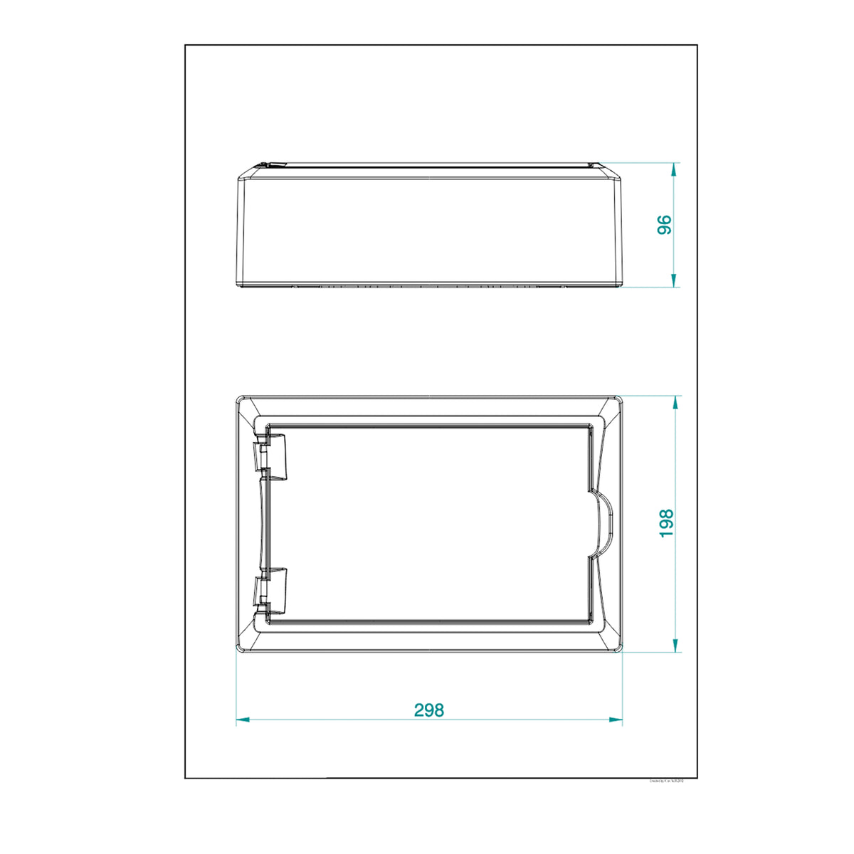 Aufputz / Verteilerkasten / Sicherungskasten / Kleinverteiler / IP40 / mit PE N Klemmen / weiß / Tür getönt / 1-reihig für 12 Module