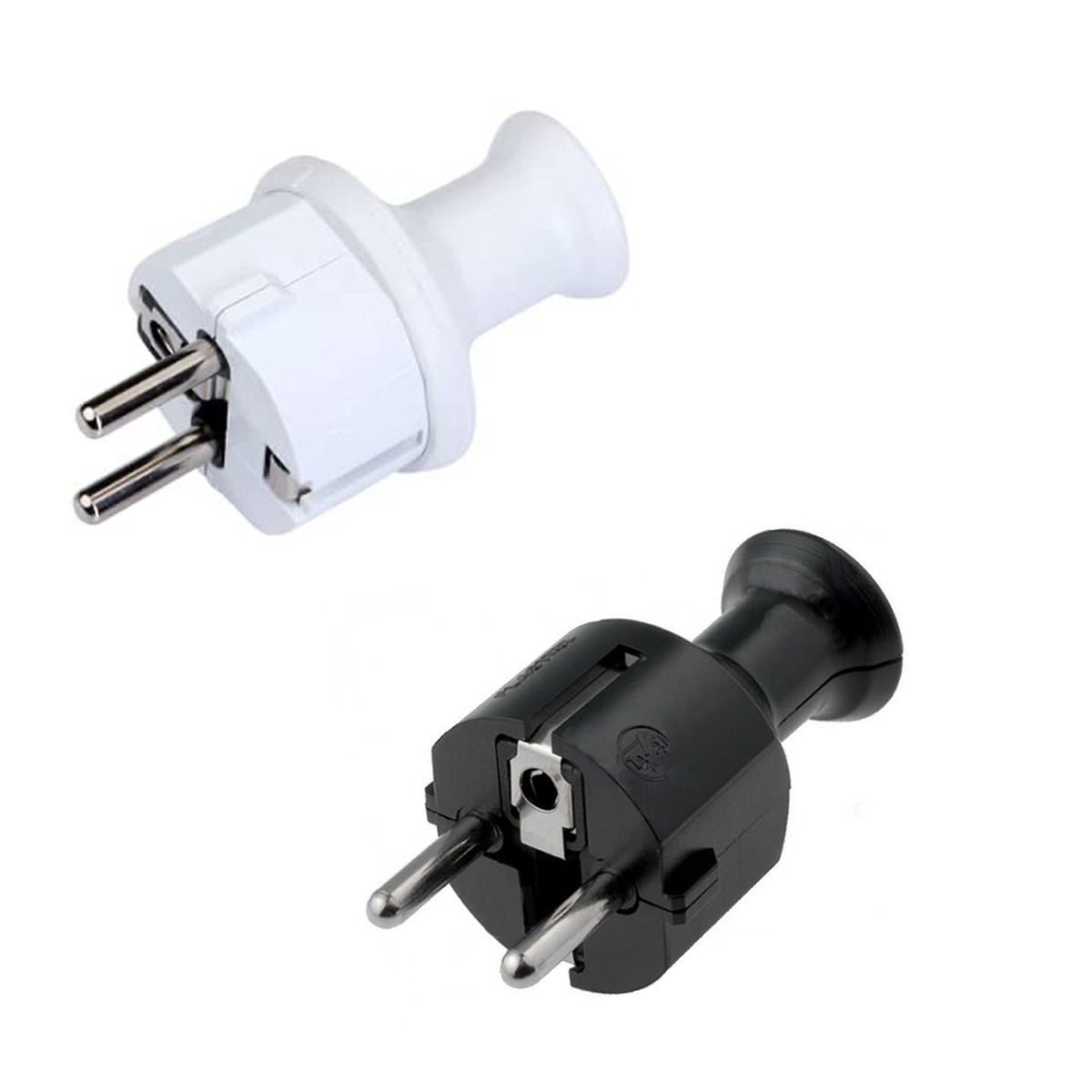 Schuko Stecker Eurostecker / weiß schwarz / 16A 230V IP20