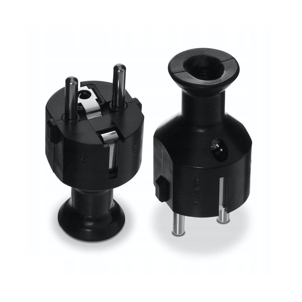 Schuko Stecker Eurostecker / weiß schwarz / 16A 230V IP20