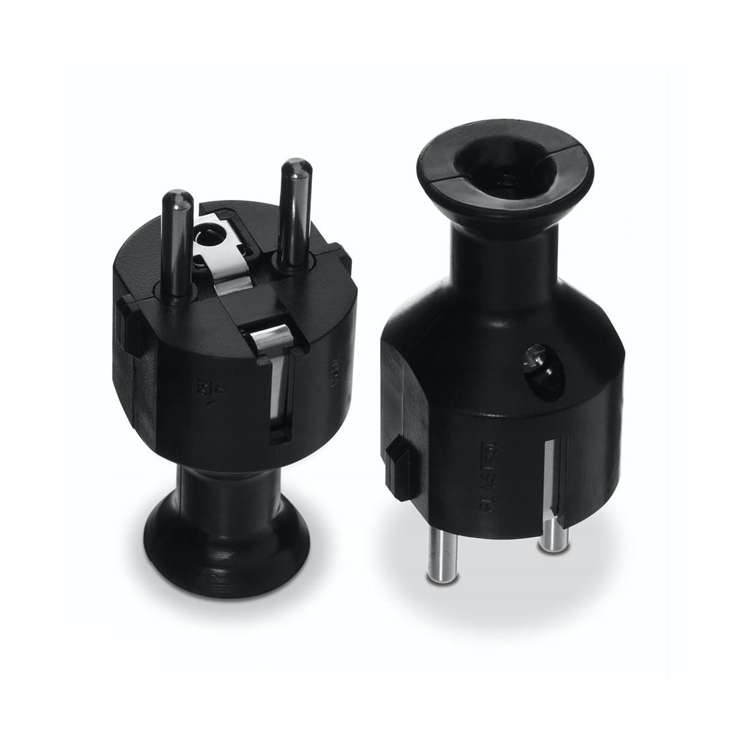 Schuko Stecker Eurostecker / weiß schwarz / 16A 230V IP20