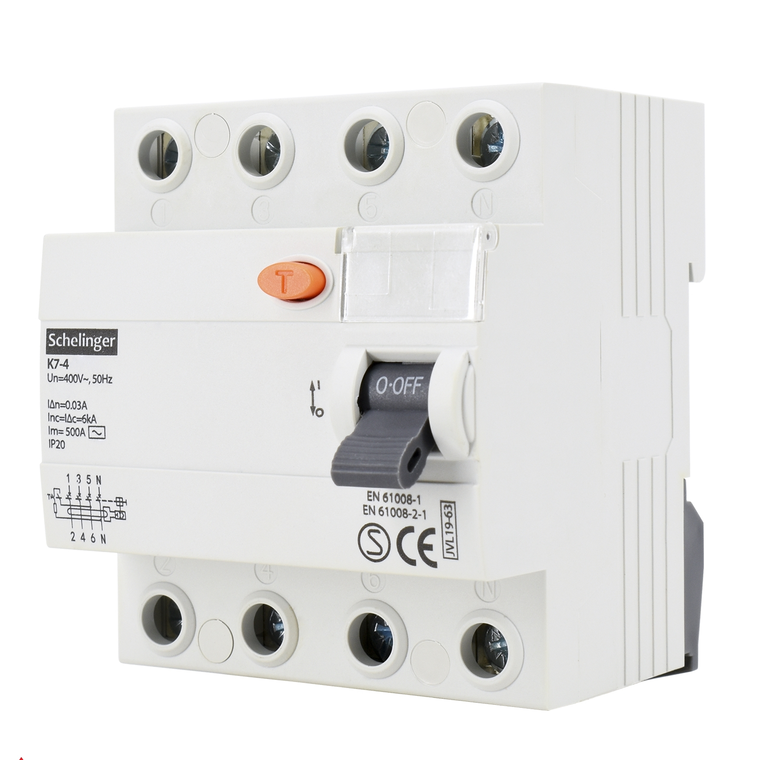 Fehlerstromschutzschalter FI-Schalter / 4-Polig / 40A / 30mA  / Typ A / VDE