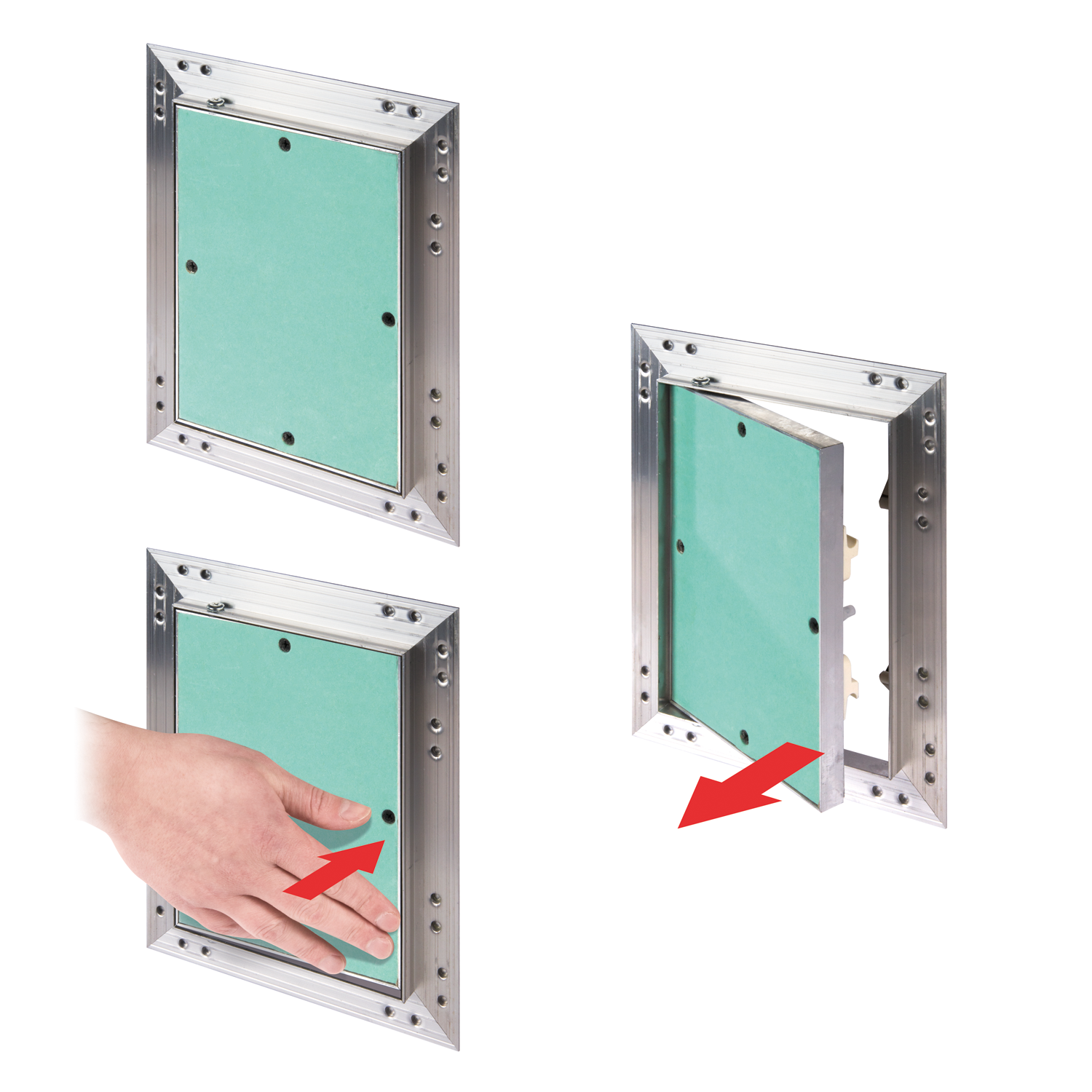 Revisionstür / Revisionsklappe / Wartungsklappe / Stahlblech oder Aluminium mit GK-Einlage / Gipskarton