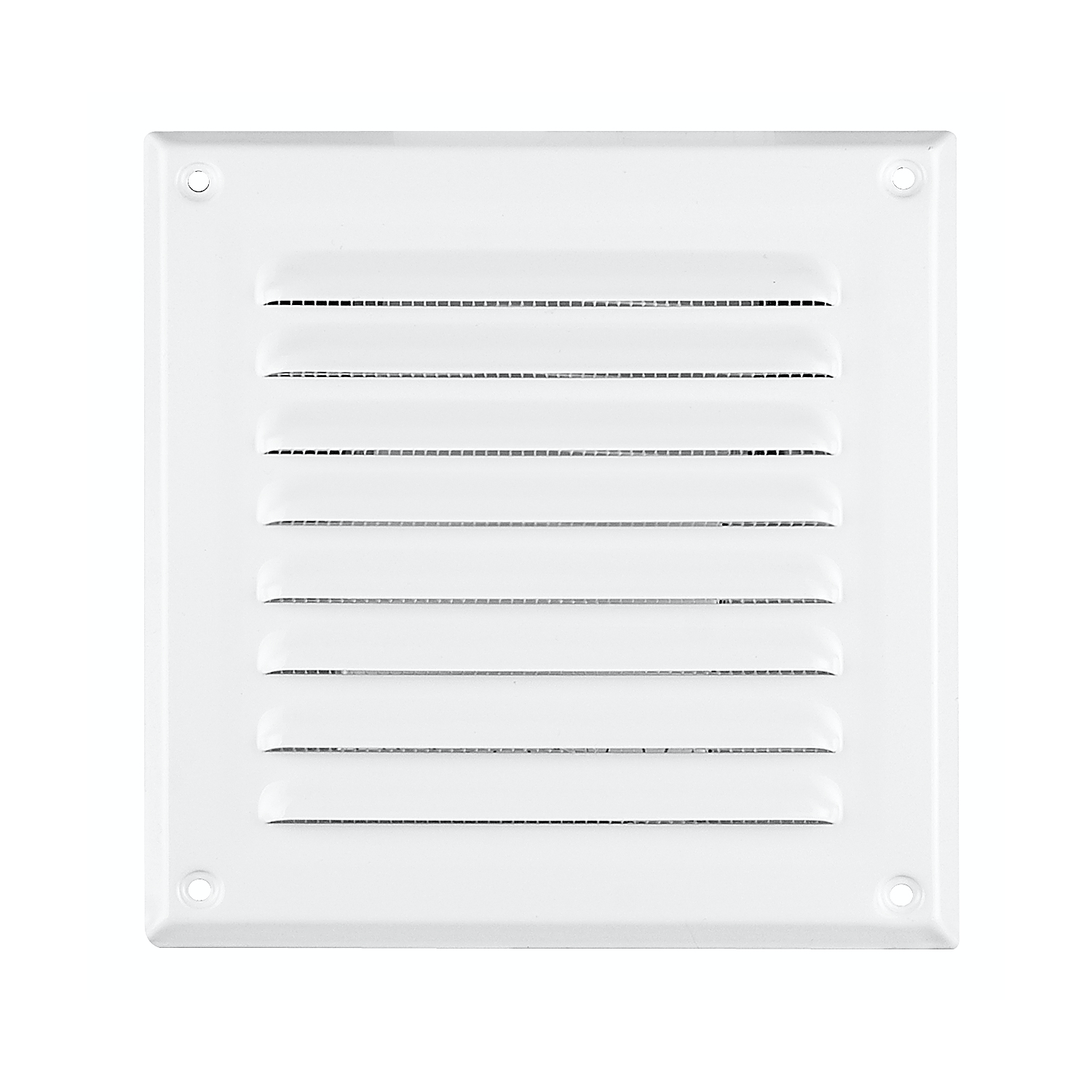 Abluftgitter / Lüftungsgitter / Insektenschutzgitter / Lamellengitter / Edelstahl / weiß