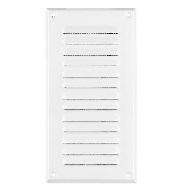 Abluftgitter / Lüftungsgitter / Insektenschutzgitter / Lamellengitter / Edelstahl / weiß