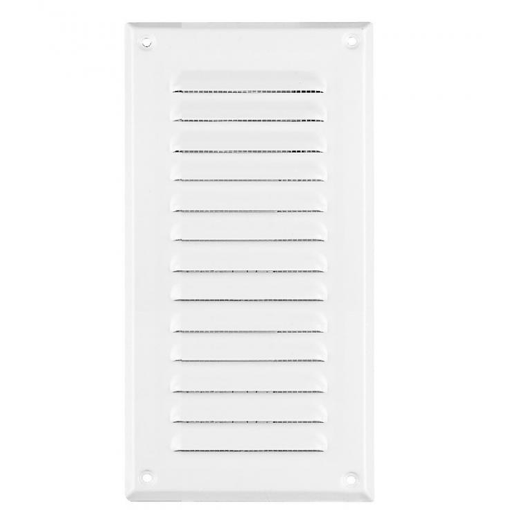 Abluftgitter / Lüftungsgitter / Insektenschutzgitter / Lamellengitter / Edelstahl / weiß