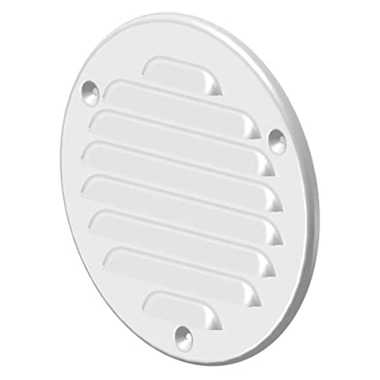 Abluftgitter / Lüftungsgitter / Insektenschutzgitter / Lamellengitter / Edelstahl / weiß weiß Ø 125 / Ø 155