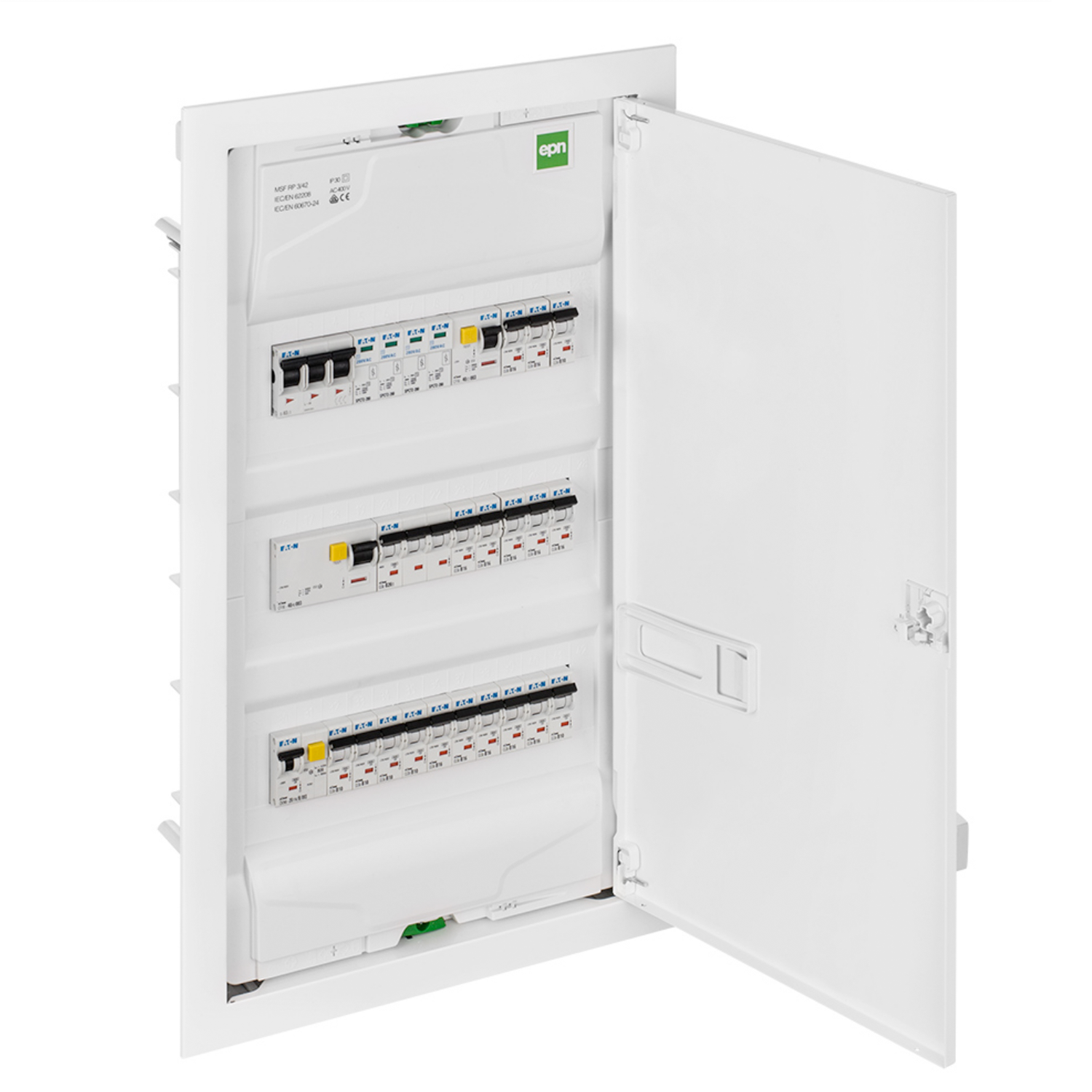 Unterputz / Sicherungskasten / Kleinverteiler / Verteilerkasten / VDE zertifiziert / 3-reihig für 36 Module