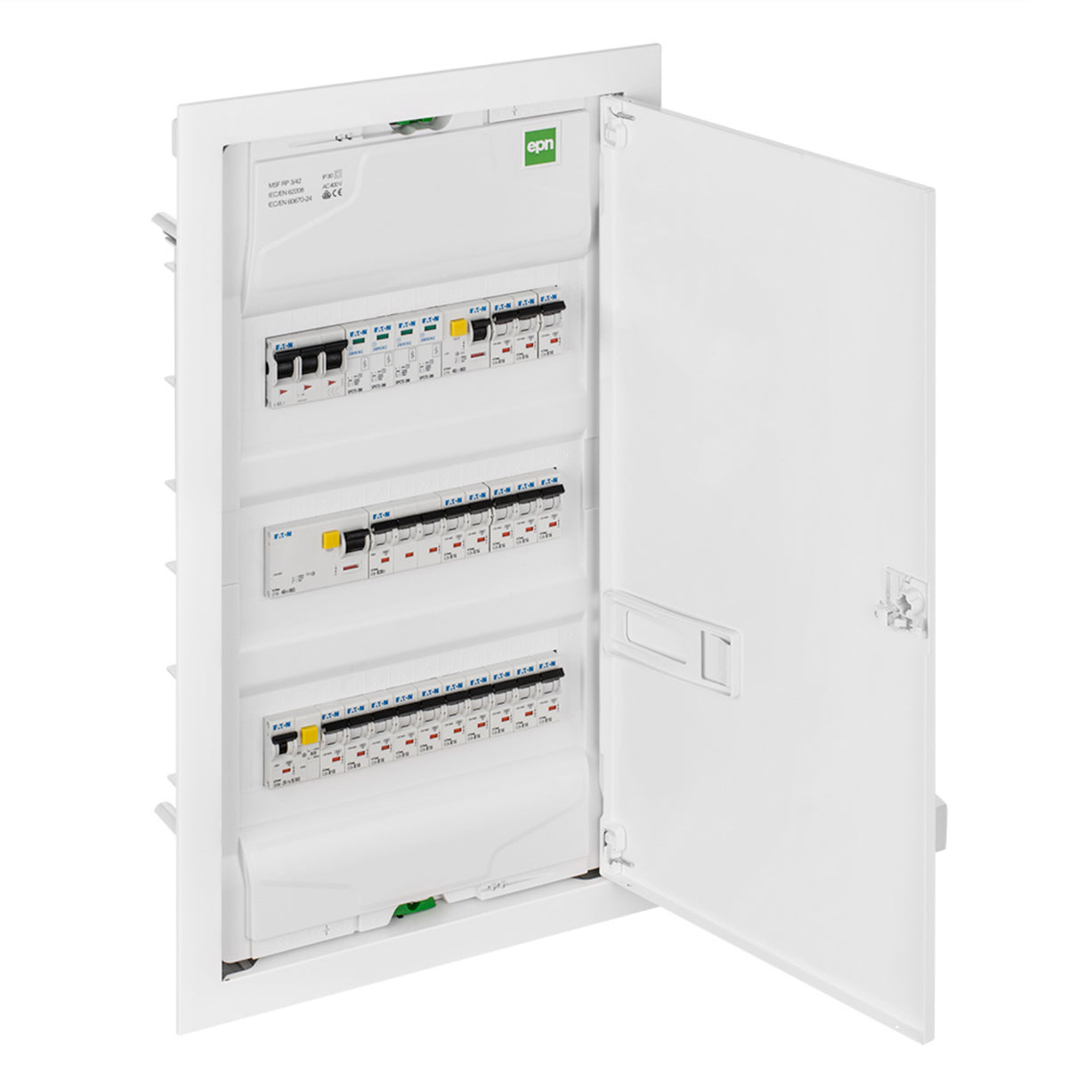 Unterputz / Sicherungskasten / Kleinverteiler / Verteilerkasten / VDE zertifiziert / 3-reihig für 36 Module