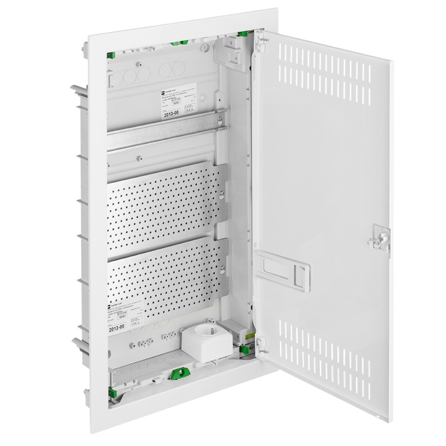 Unterputz / Multimediakasten mit Lochblech / VDE zertifiziert / 358 x 603 x 94 mm (BxHxT)