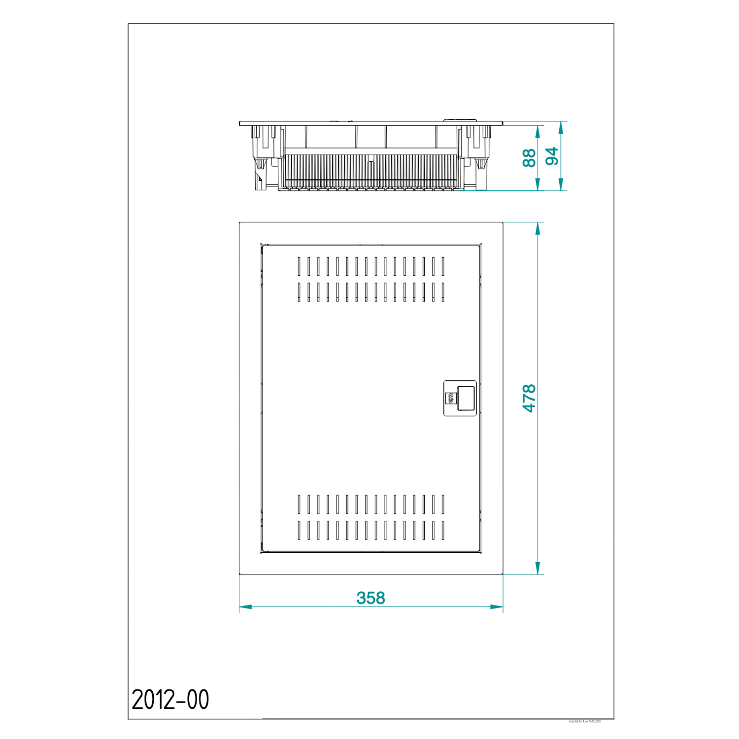 Unterputz / Multimediakasten mit Lochblech / VDE zertifiziert / 358 x 478 x 94 mm (BxHxT)