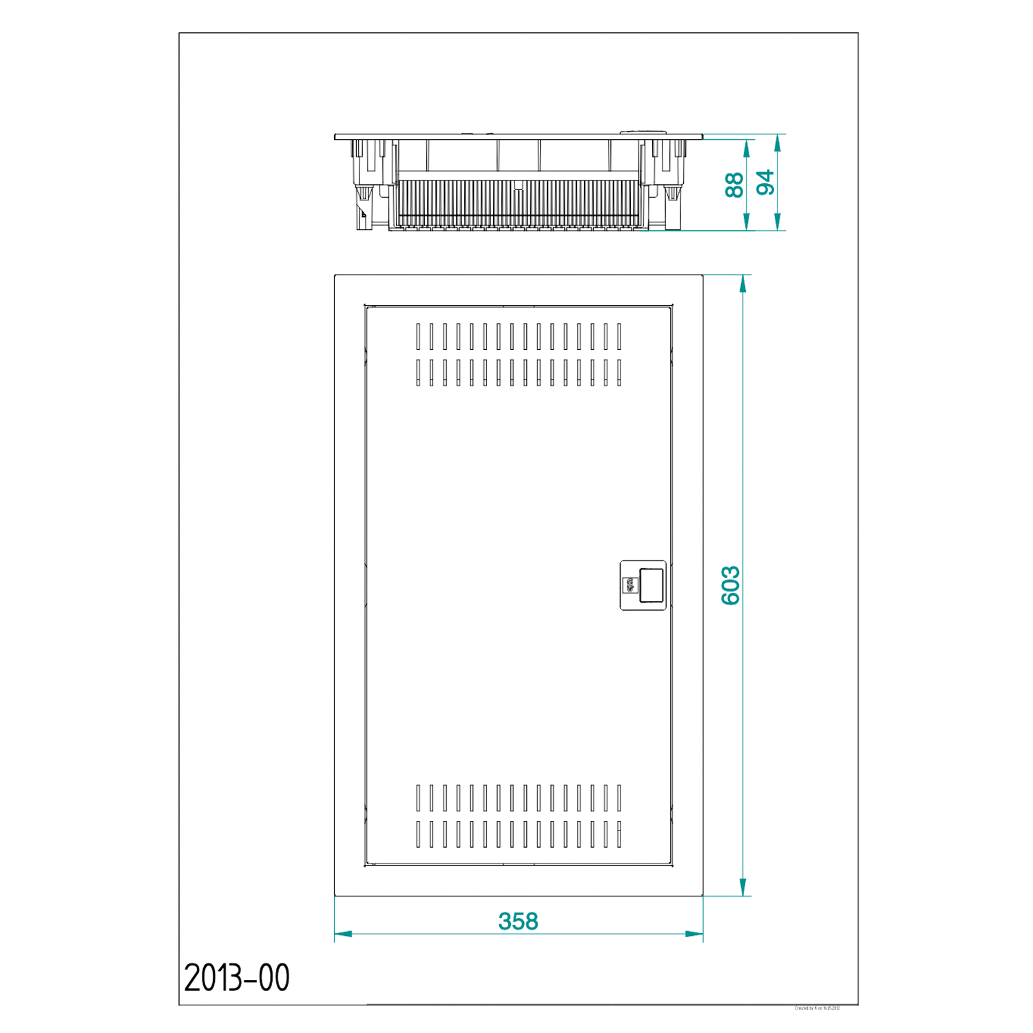 Unterputz / Multimediakasten mit Lochblech / VDE zertifiziert / 358 x 603 x 94 mm (BxHxT)