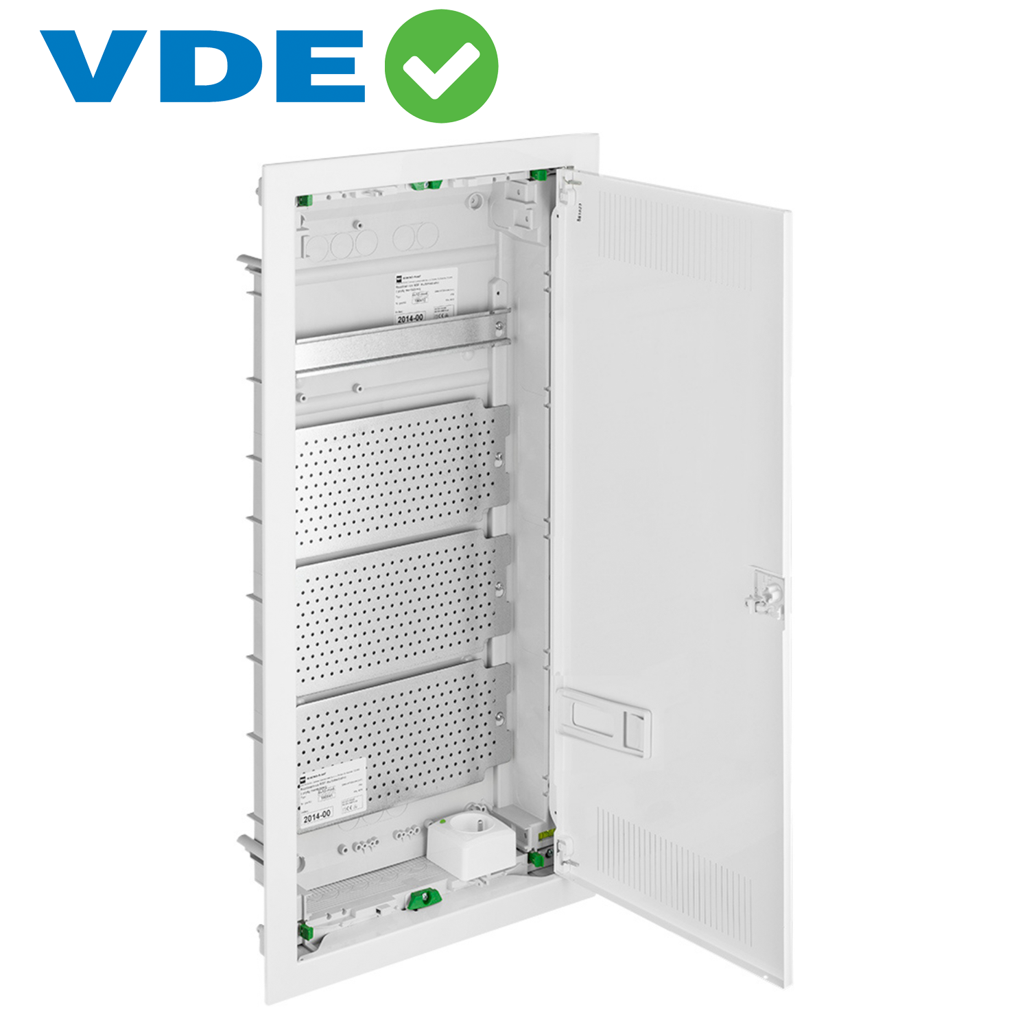 Unterputz / Multimediakasten mit Lochblech / VDE zertifiziert / 358 x 728 x 94 mm (BxHxT)