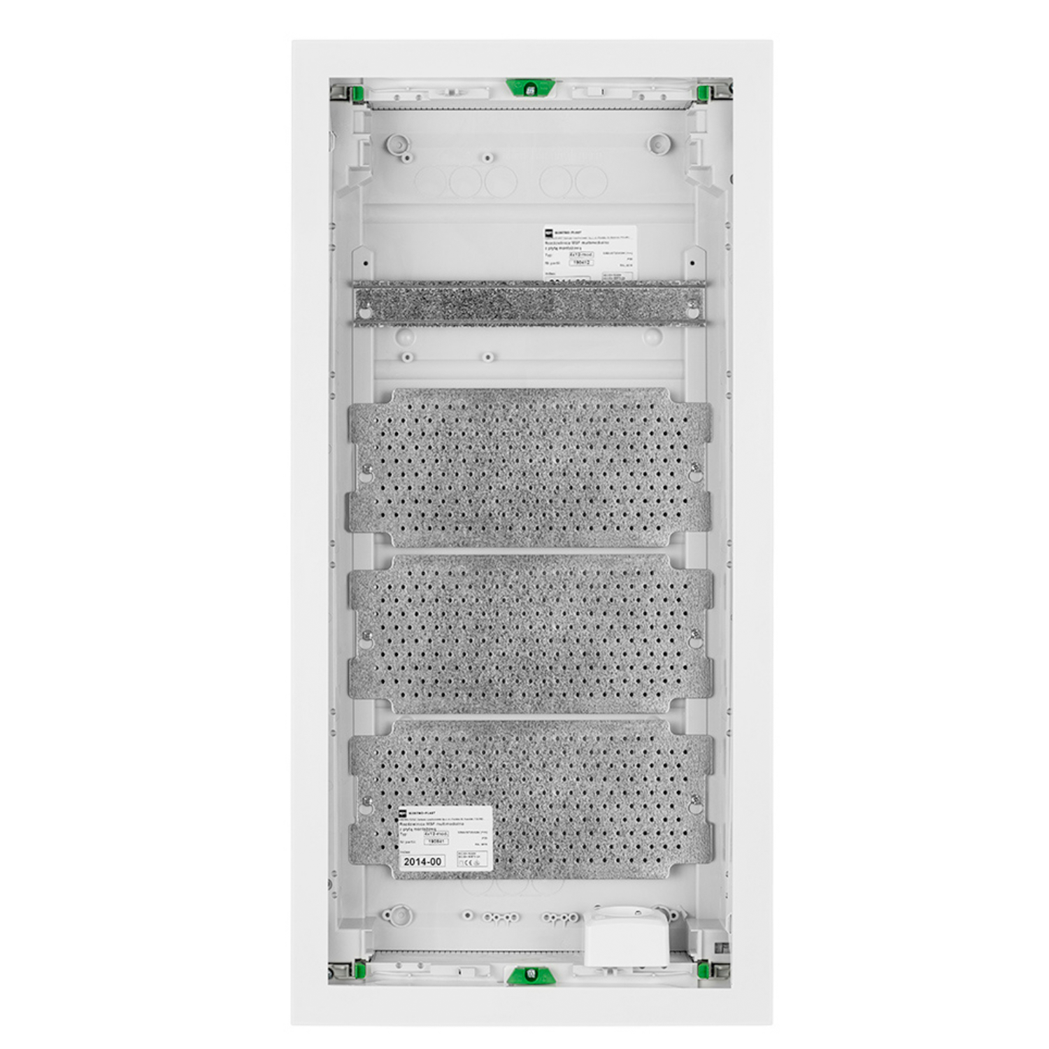 Unterputz / Multimediakasten mit Lochblech / VDE zertifiziert / 358 x 728 x 94 mm (BxHxT)
