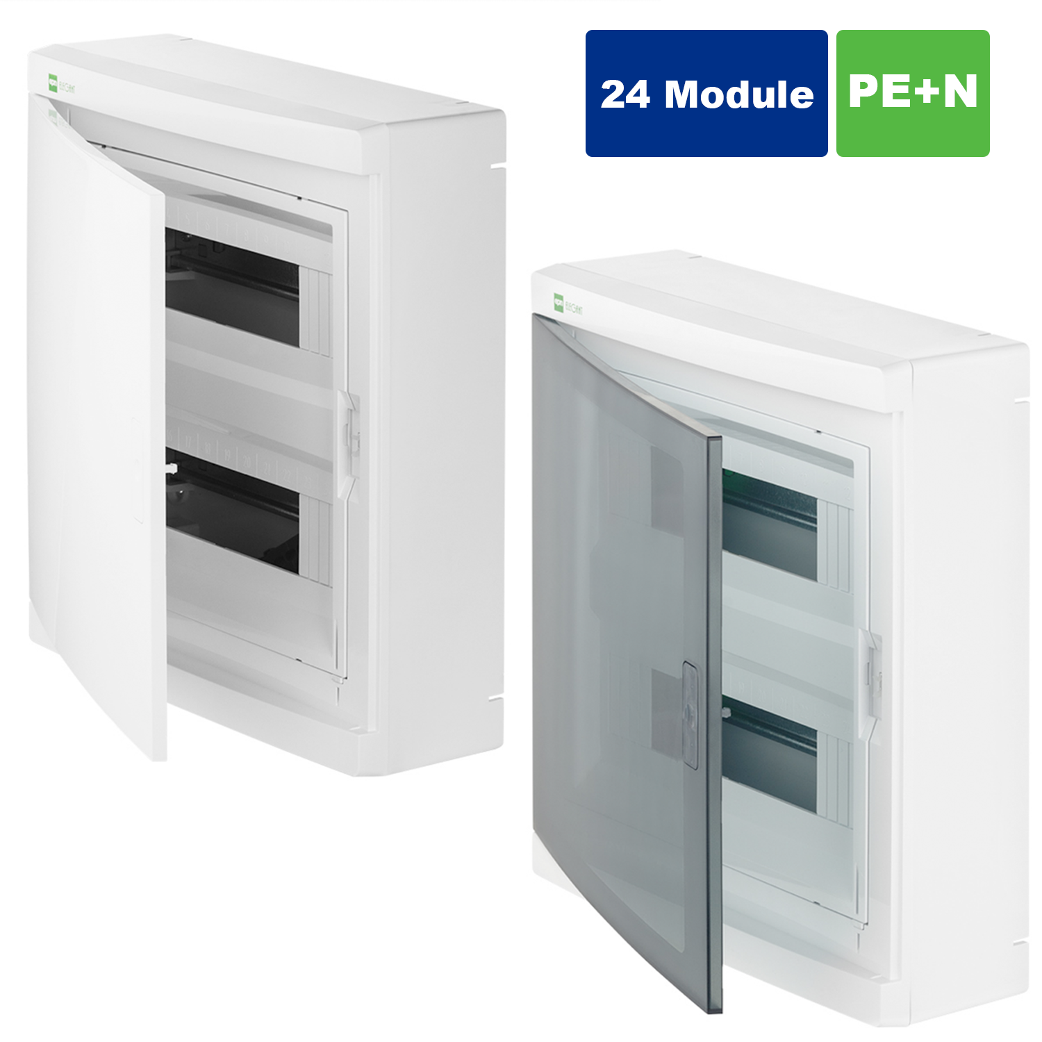 Aufputz / Sicherungskasten / Verteilerkasten / Kleinverteiler / weiß oder mit getönter Tür / abschließbar / IP 40 / Serie ELEGANT