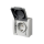 Aufputz-Serie Steckdose Lichtschalter / Wechselschalter Taster Doppelschalter Feuchtraum IP55 hellgrau 1244-10: 1-fach Steckdose