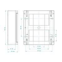 Aufputz / Sicherungskasten / Verteilerkasten / Kleinverteiler / / abschließbar / IP 40 / Serie ELEGANT / Variante mit getönter Tür