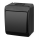 Aufputz-Serie schwarz IP44 (Lichtschalter / Wechselschalter, Doppelschalter, Klingeltaster, 1-fach / 2-fach / 3-fach Steckdose) Einfachschalter